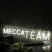 Mecca Team White Neon Sign