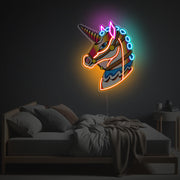 Medieval Style Unicon LED Neon Acrylic Artwork