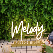 Melody Yellow Neon Sign