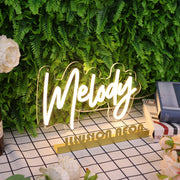 Melody Yellow Neon Sign