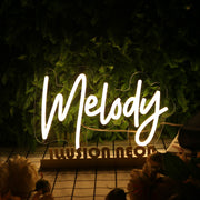 Melody Yellow Neon Sign