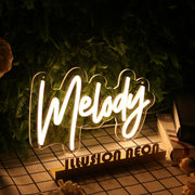 Melody Yellow Neon Sign