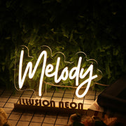 Melody Yellow Neon Sign