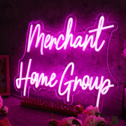 Merchant Home Group Purple Neon Sign