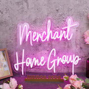 Merchant Home Group Purple Neon Sign