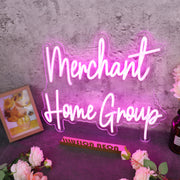 Merchant Home Group Purple Neon Sign