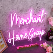 Merchant Home Group Purple Neon Sign