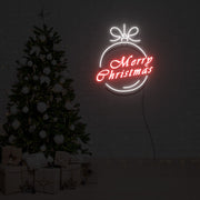 Merry Christmas Circle Text Neon Sign Lights Night Lamp Led Neon Sign Light For Home Party