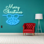 Merry Christmas With Bell Neon Sign