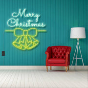 Merry Christmas With Bell Neon Sign