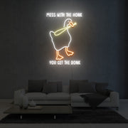 Mess With The Honk You Get The Bonk Neon Sign Fashion Custom Neon Sign Lights Night Lamp Led Neon Sign Light For Home Party