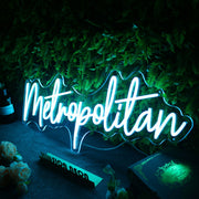 Metropolitan Blue Neon Sign