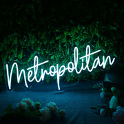 Metropolitan Blue Neon Sign