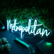 Metropolitan Blue Neon Sign