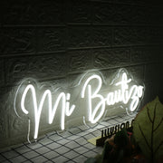 Mi Bautizo White Neon Sign