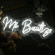 Mi Bautizo White Neon Sign