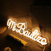 Mi Bautizqo Yellow Neon Sign