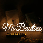 Mi Bautizqo Yellow Neon Sign