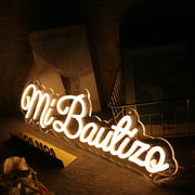 Mi Bautizqo Yellow Neon Sign