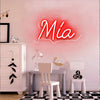 Mia Neon Name Signs Red Neon Lights Wall Decor