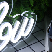 Mialow White Neon Sign