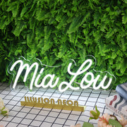 Mialow White Neon Sign