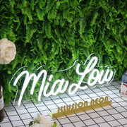 Mialow White Neon Sign