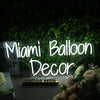 Miami Balloon Decor White Neon Sign