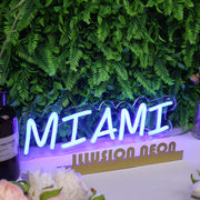 Miami Blue Neon Sign