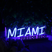 Miami Blue Neon Sign