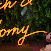 Mich And Horny Orange Neon Sign