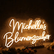 Michelle s Blumenzauber Yellow Neon Sign