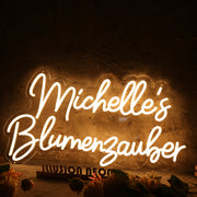 Michelle s Blumenzauber Yellow Neon Sign