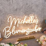 Michelle s Blumenzauber Yellow Neon Sign