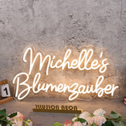 Michelle s Blumenzauber Yellow Neon Sign