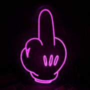 Mickey's Middle Finger Pink Neon Sign