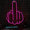 Middle Finger Gesture Neon Sign