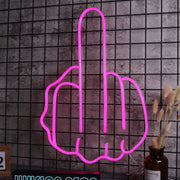 Middle Finger Gesture Neon Sign