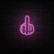 Middle Finger Neon Sign