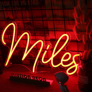 Miles Neon Sign