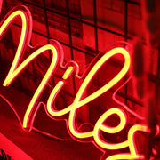 Miles Neon Sign