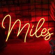 Miles Neon Sign