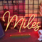 Miles Neon Sign