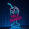 Milk Shakes Neon Led Light Coffee Shop Decor Milk Shakes Led Neon Sign