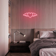 Mini Flying Heart Neon Sign