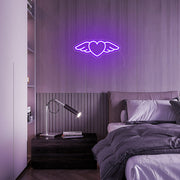 Mini Flying Heart Neon Sign