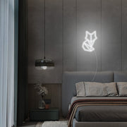 Mini Geometric Fox Neon Sign