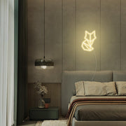 Mini Geometric Fox Neon Sign