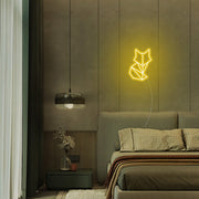 Mini Geometric Fox Neon Sign