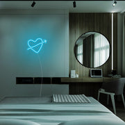 Mini Heart With Arrow Neon Sign